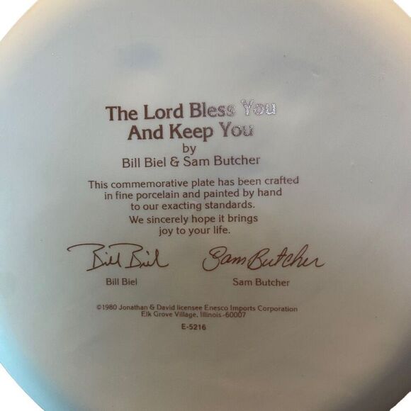 Vintage Precious Moments The Lord Bless You And Keep You Plate - Picture 7 of 8